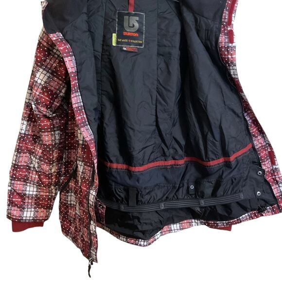 Burton Jacket KIDS Size S Ski Plaid Snowboard Dryride Hooded Waterproof UNISEX - Picture 9 of 16
